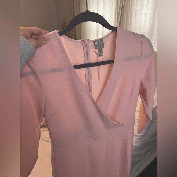 NWT ASOS DESIGN mini dress with wrap skirt in blush pink - Picture 5 of 5